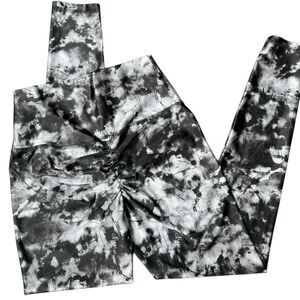 ABS2B high waist scrunch bootie Black and White Tie-Dye Leggings Size large